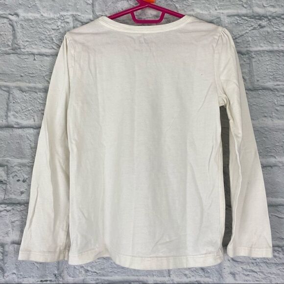 Children’s place perfume graphic print longsleeve t-shirt w/ 3D pink ruffles 5/6 - Picture 5 of 5